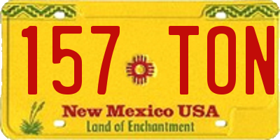 NM license plate 157TON