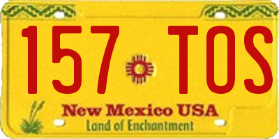 NM license plate 157TOS