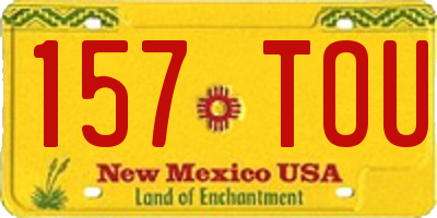 NM license plate 157TOU