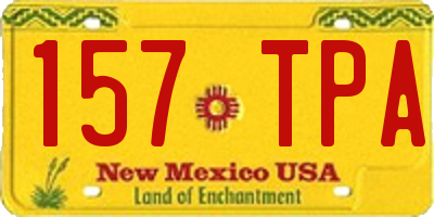 NM license plate 157TPA