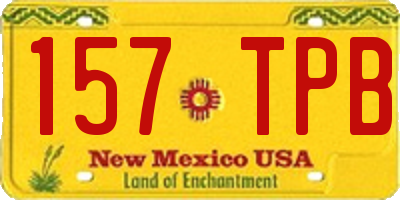 NM license plate 157TPB