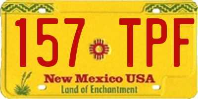 NM license plate 157TPF