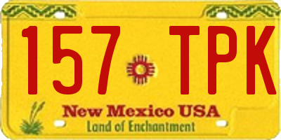 NM license plate 157TPK