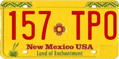 NM license plate 157TPO