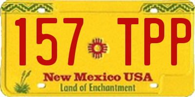NM license plate 157TPP