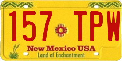 NM license plate 157TPW