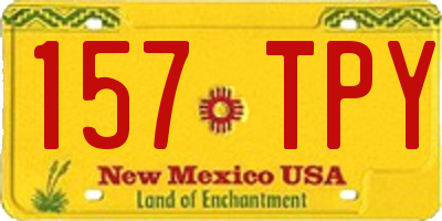 NM license plate 157TPY