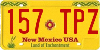 NM license plate 157TPZ
