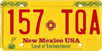 NM license plate 157TQA