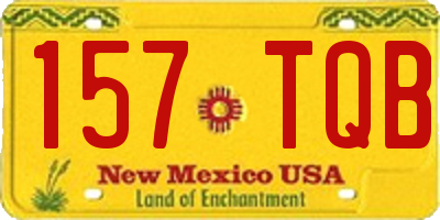 NM license plate 157TQB