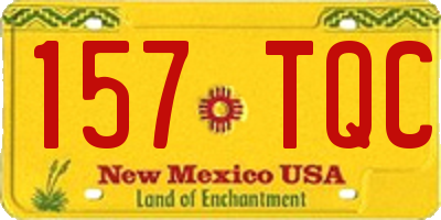 NM license plate 157TQC
