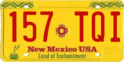 NM license plate 157TQI