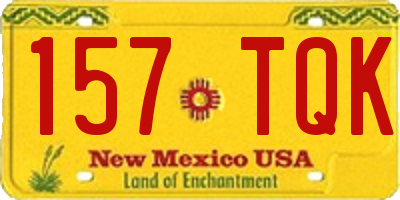 NM license plate 157TQK