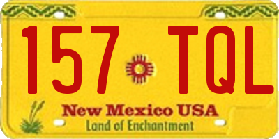 NM license plate 157TQL