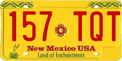 NM license plate 157TQT