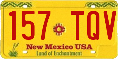 NM license plate 157TQV