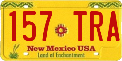 NM license plate 157TRA