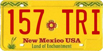 NM license plate 157TRI