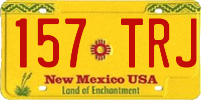 NM license plate 157TRJ