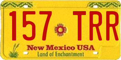 NM license plate 157TRR