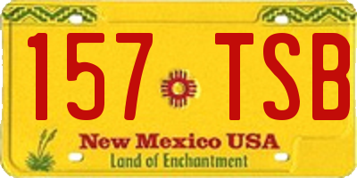 NM license plate 157TSB