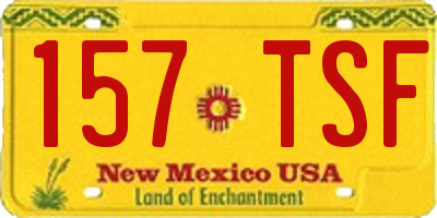 NM license plate 157TSF