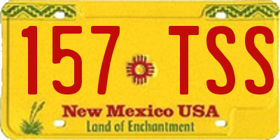 NM license plate 157TSS