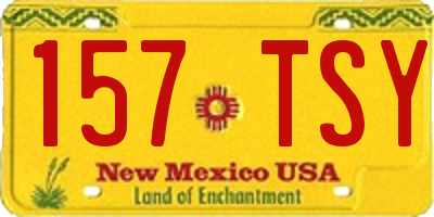 NM license plate 157TSY