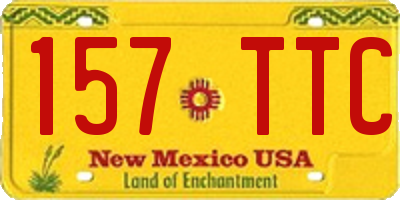 NM license plate 157TTC