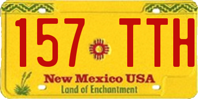 NM license plate 157TTH