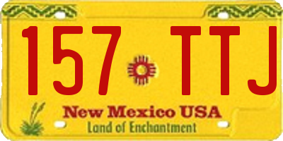 NM license plate 157TTJ