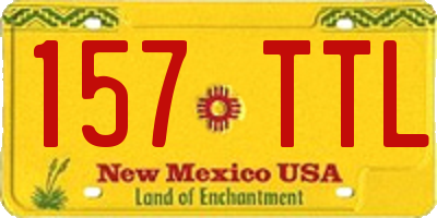 NM license plate 157TTL