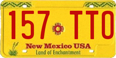 NM license plate 157TTO