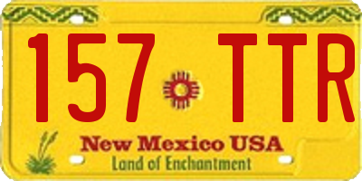 NM license plate 157TTR