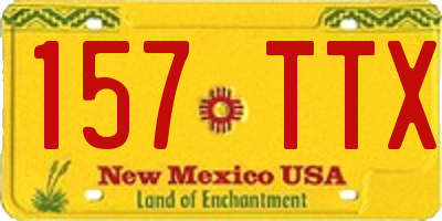 NM license plate 157TTX