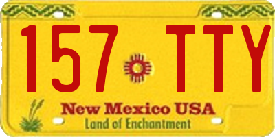 NM license plate 157TTY