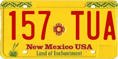 NM license plate 157TUA