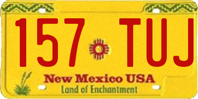 NM license plate 157TUJ