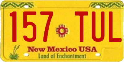 NM license plate 157TUL