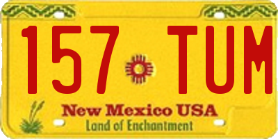 NM license plate 157TUM