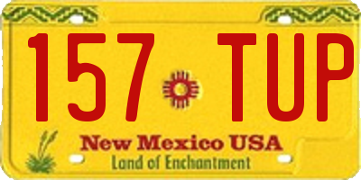 NM license plate 157TUP