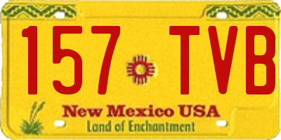 NM license plate 157TVB