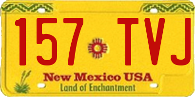 NM license plate 157TVJ