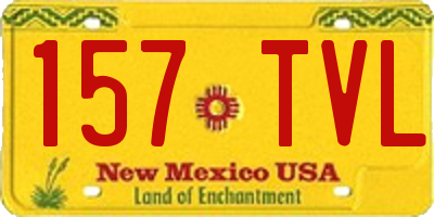 NM license plate 157TVL