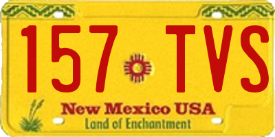 NM license plate 157TVS