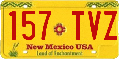 NM license plate 157TVZ