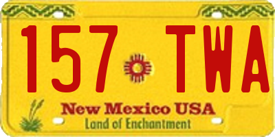 NM license plate 157TWA