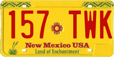 NM license plate 157TWK
