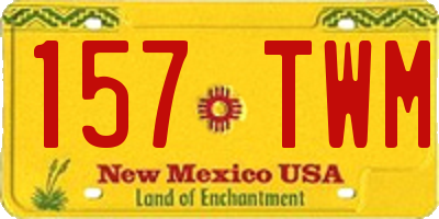 NM license plate 157TWM