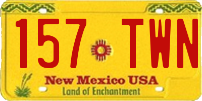 NM license plate 157TWN